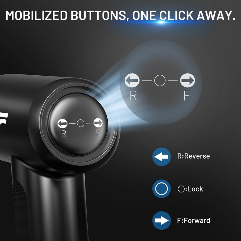 LUFF Electric Screwdriver Set, 4V Cordless Rechargeable Screwdriver with 4.5 N.m Torque, 1500 mAh Battery USB-C, LED Light, 12 Bits for Furniture/Electrical Repairs - Image 4